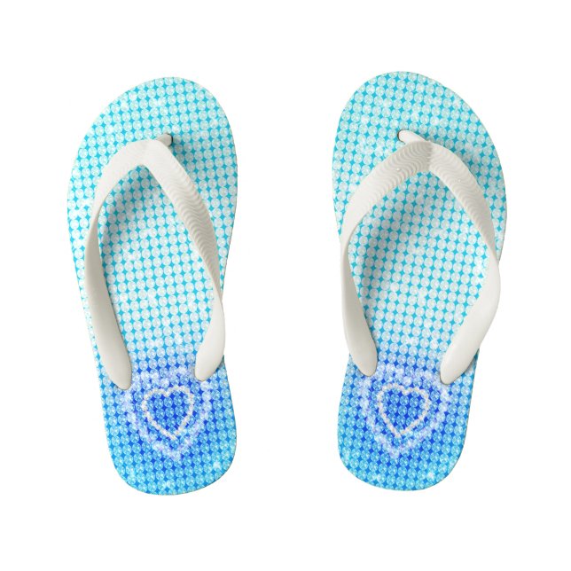 Chanclas Para Niños Glamour Sea Blue Diamond (Plantilla)