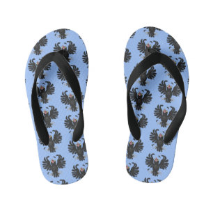Chanclas Para Niños Gracioso ilustracion de personalizado de cuervos l