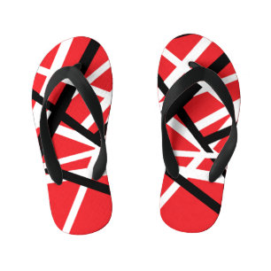 Chanclas Para Niños Gráfica Roja, Negra y Blanca 