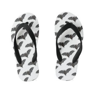 Chanclas Para Niños Gran ilustracion de personalizado de murciélagos v