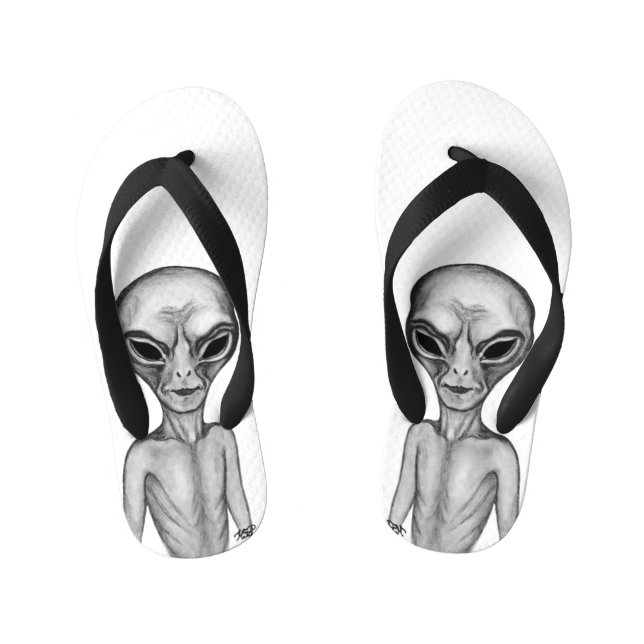 Chanclas Para Niños Grey Alien , quiero creer (Plantilla)