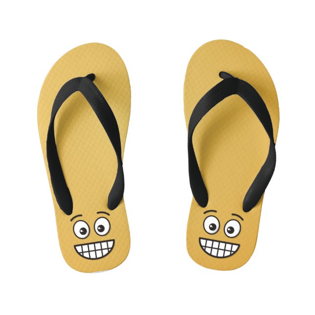 Chanclas Para Niños Grinning Face con los ojos abiertos (Plantilla)
