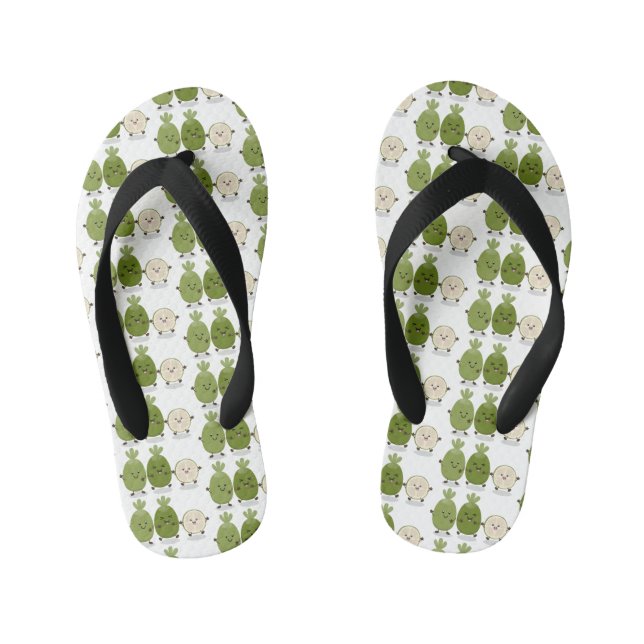 Chanclas Para Niños Guayaba feijoa personalizado de piña de cuña ilust (Plantilla)