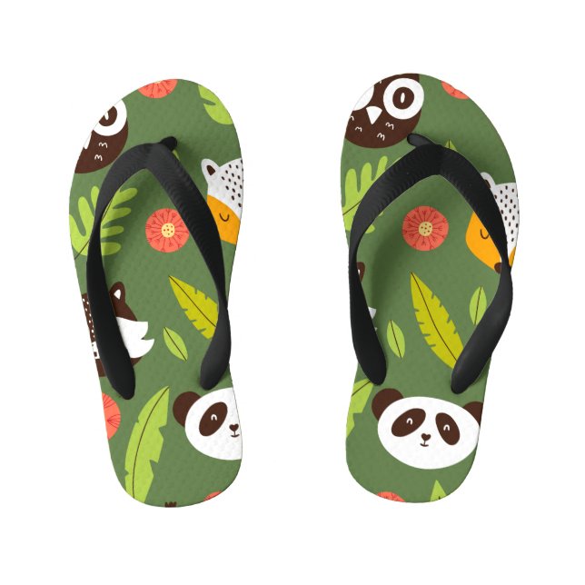 Chanclas Para Niños Habitantes de bosques: Patrón de niños escandinavo (Plantilla)