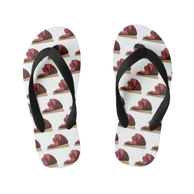 Chanclas Para Niños Ham personalizado ilustracion (Plantilla)