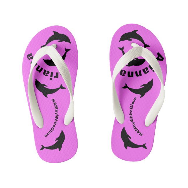Chanclas Para Niños HAMbWG Flip-Flops - Delfines (Plantilla)