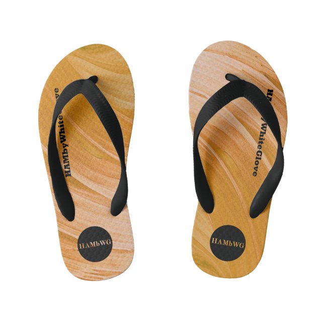 Chanclas Para Niños HAMbWG Flip-Flops - Naranja Swirl (Plantilla)