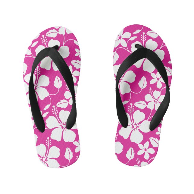 CHANCLAS PARA NIÑOS HAWAIIAN HULA (HIBISCUS) ROPA CALIENTE (Plantilla)