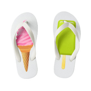 Chanclas para Niños - Helado Rosa + Paleta Verde