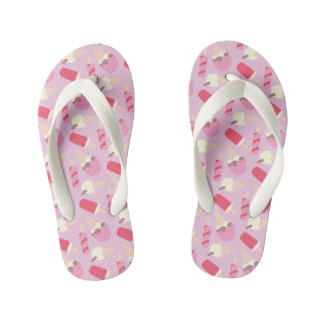 Chanclas Para Niños Helados de crema de helado y torundas de levas