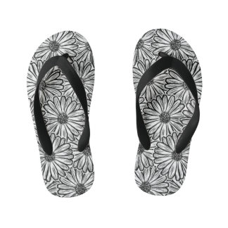 Chanclas Para Niños Hermosa Flor de Margarita, Ilustración de Medioton