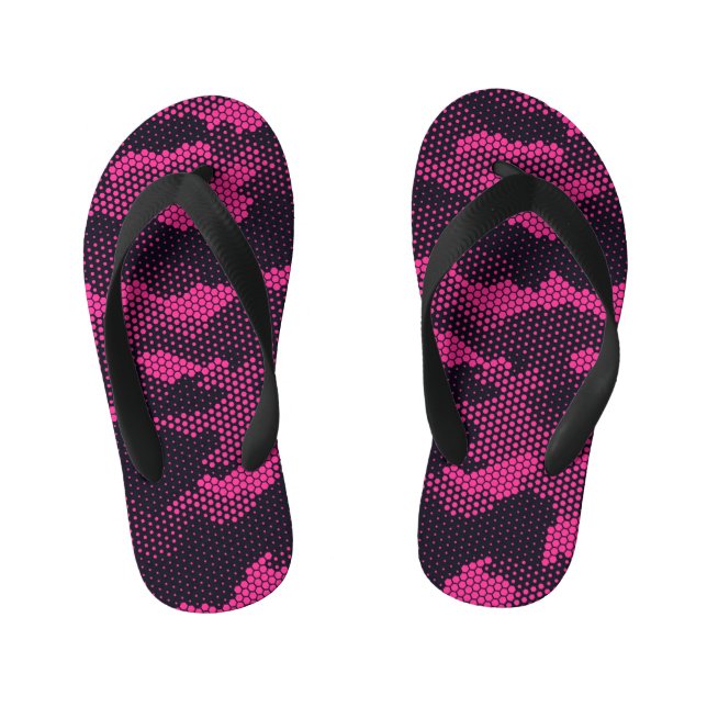 Chanclas Para Niños Hexagonal de camuflaje, fondo de textura militar (Plantilla)