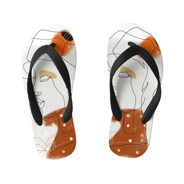 Chanclas Para Niños Hojas Tropicales, Diseño De Patrones Sin Marea. (Plantilla)