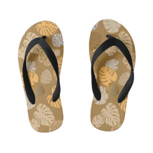 Chanclas Para Niños Hojas Tropicales Multicolor 6