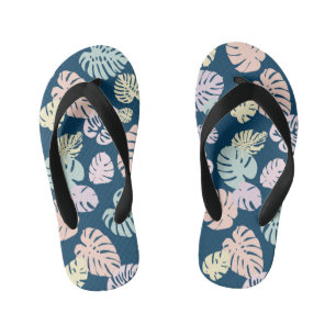 Chanclas Para Niños Hojas tropicales multicolores 4