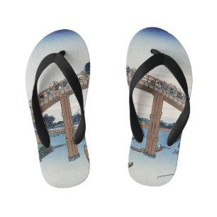 Chanclas Para Niños Housai  Monte Fuji visto desde debajo del Puente d