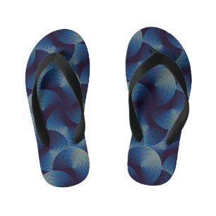 Chanclas Para Niños Ilusión óptica de círculos metálicos, patrón sin f