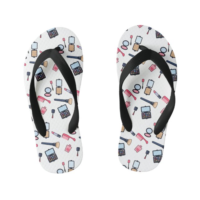 Chanclas Para Niños Ilustracion de cosméticos/personalizados de maquil (Plantilla)