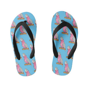 Chanclas Para Niños Ilustración de dibujos animados de ave Galah