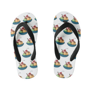 Chanclas Para Niños Ilustracion de helado personalizado