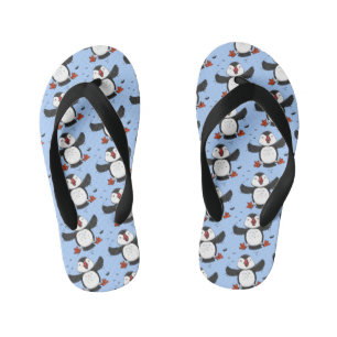 Chanclas Para Niños Ilustracion de personalizado azul del ataúd flotan