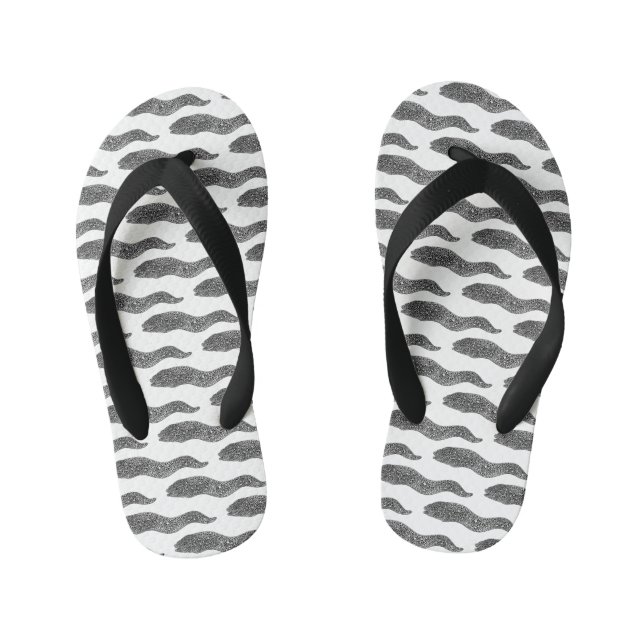 Chanclas Para Niños Ilustracion de personalizado de anguila negra con  (Plantilla)