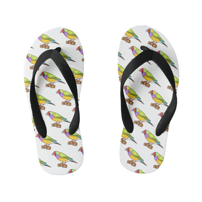 Chanclas Para Niños Ilustracion de personalizado de aves silvestres de (Plantilla)