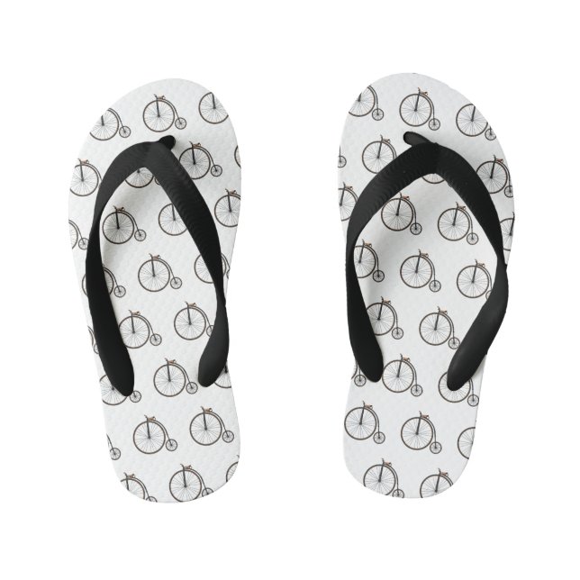 Chanclas Para Niños Ilustracion de personalizado de bicicletas de alta (Plantilla)