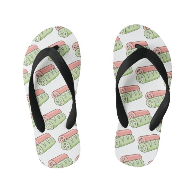 Chanclas Para Niños Ilustracion de personalizado de bollería y bollerí (Plantilla)