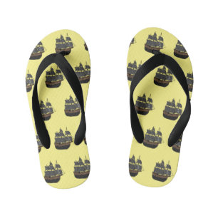 Chanclas Para Niños Ilustracion de personalizado de buques piratas
