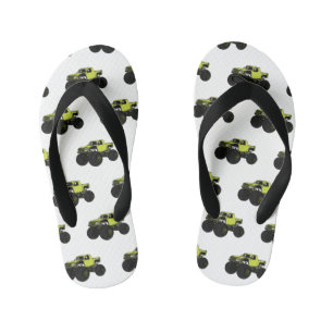 Chanclas Para Niños Ilustracion de personalizado de camión de monstruo