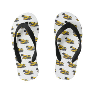 Chanclas Para Niños Ilustracion de personalizado de camiones Crane