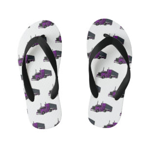 Chanclas Para Niños Ilustracion de personalizado de camiones semirremo
