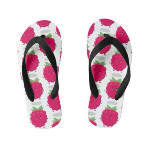 Chanclas Para Niños Ilustracion de personalizado de frambuesa alegre