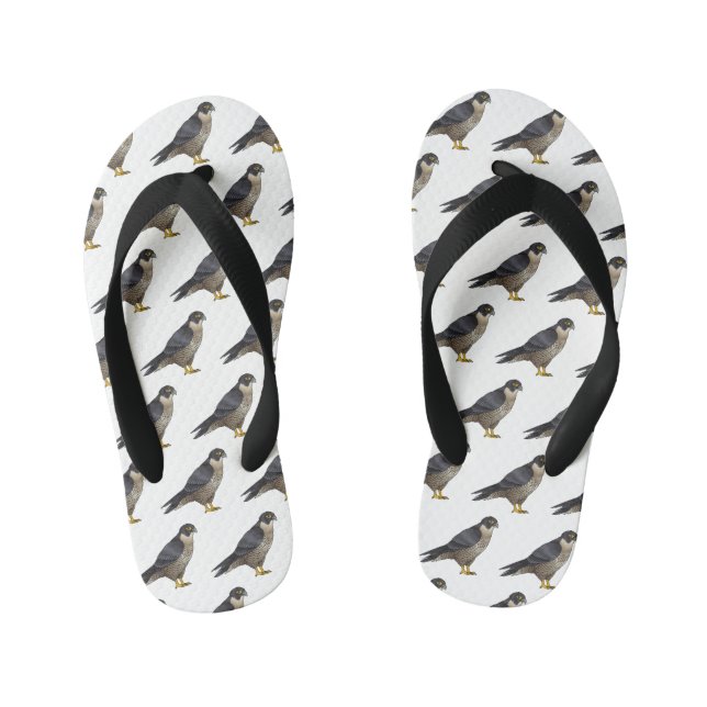 Chanclas Para Niños Ilustracion de personalizado de halcón peregrino (Plantilla)