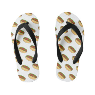 Chanclas Para Niños Ilustracion de personalizado de hot dog