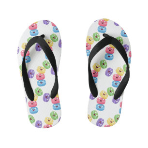 Chanclas Para Niños Ilustracion de personalizado de macarons graciosos