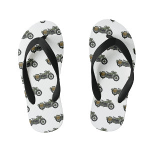 Chanclas Para Niños Ilustracion de personalizado de motocicleta de cru