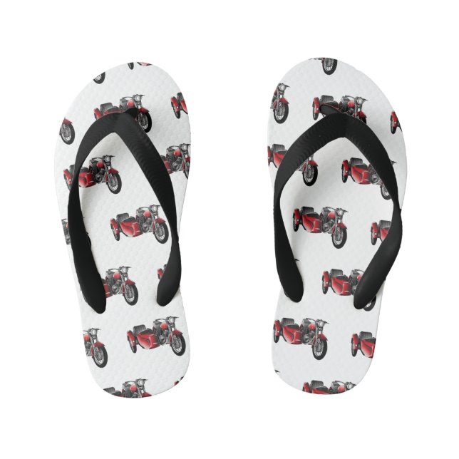 Chanclas Para Niños Ilustracion de personalizado de motocicletas Sidec (Plantilla)