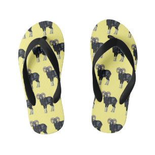Chanclas Para Niños Ilustracion de personalizado de ovino Mouflon