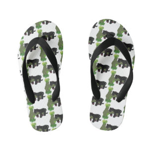 Chanclas Para Niños Ilustracion de personalizado de pantera negra de j