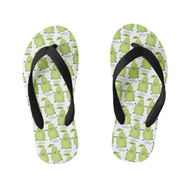 Chanclas Para Niños Ilustracion de personalizado de par de pera cúpula (Plantilla)