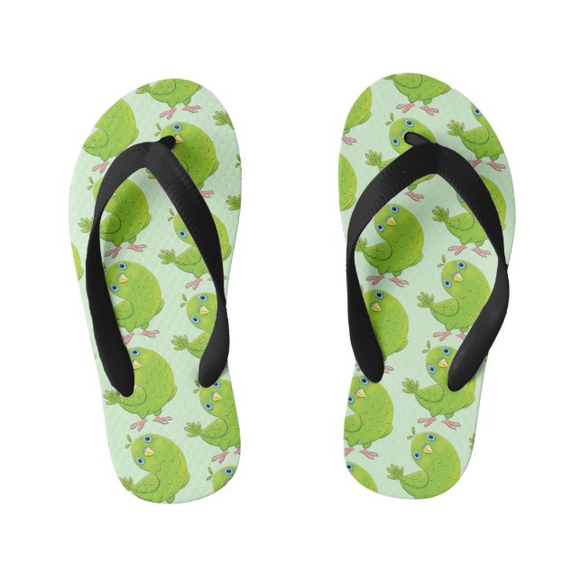 Chanclas Para Niños Ilustracion de personalizado de paracaídas verde l (Plantilla)