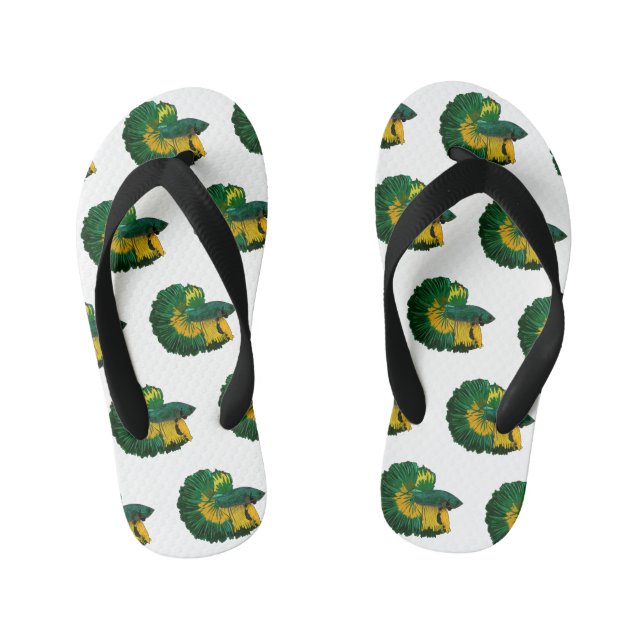 Chanclas Para Niños Ilustracion de personalizado de pescado de lucha s (Plantilla)