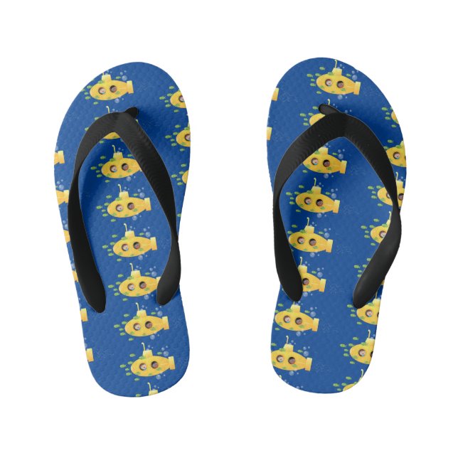 Chanclas Para Niños Ilustracion de personalizado de pescado submarino  (Plantilla)
