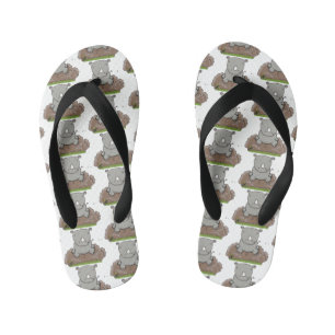 Chanclas Para Niños Ilustracion de personalizado de rinocerontes