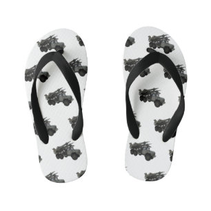 Chanclas Para Niños Ilustracion de personalizado de vehículos de misil