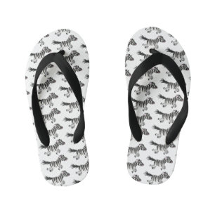 Chanclas Para Niños Ilustracion de personalizado de zebra graciosa