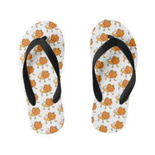 Chanclas Para Niños ilustracion de personalizado naranja