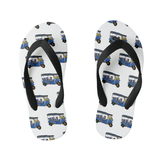 Chanclas Para Niños Ilustracion de personalizado tuk tuk (Plantilla)